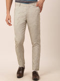 Jainish Men's Beige Linan Cotton Formal Trousers ( FGP 273 Beige )