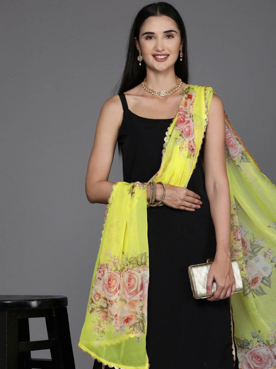 Ahalyaa Women's Traditional wear Kurta Set - Black