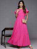 Ahalyaa Women's Traditional wear Dress - Pink