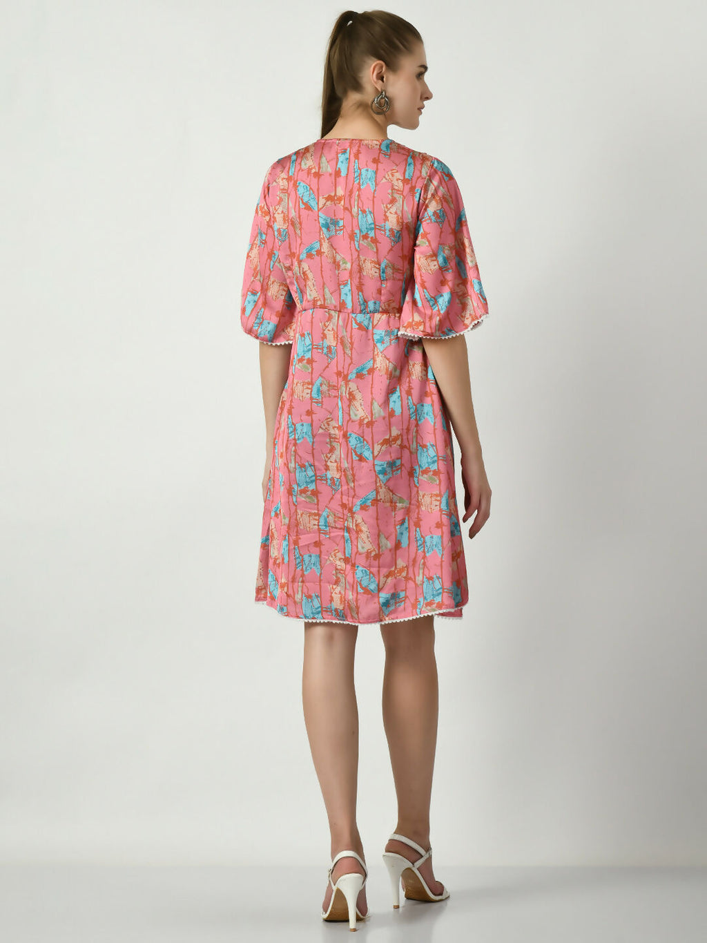 Myshka Women's Pink Printed Dress