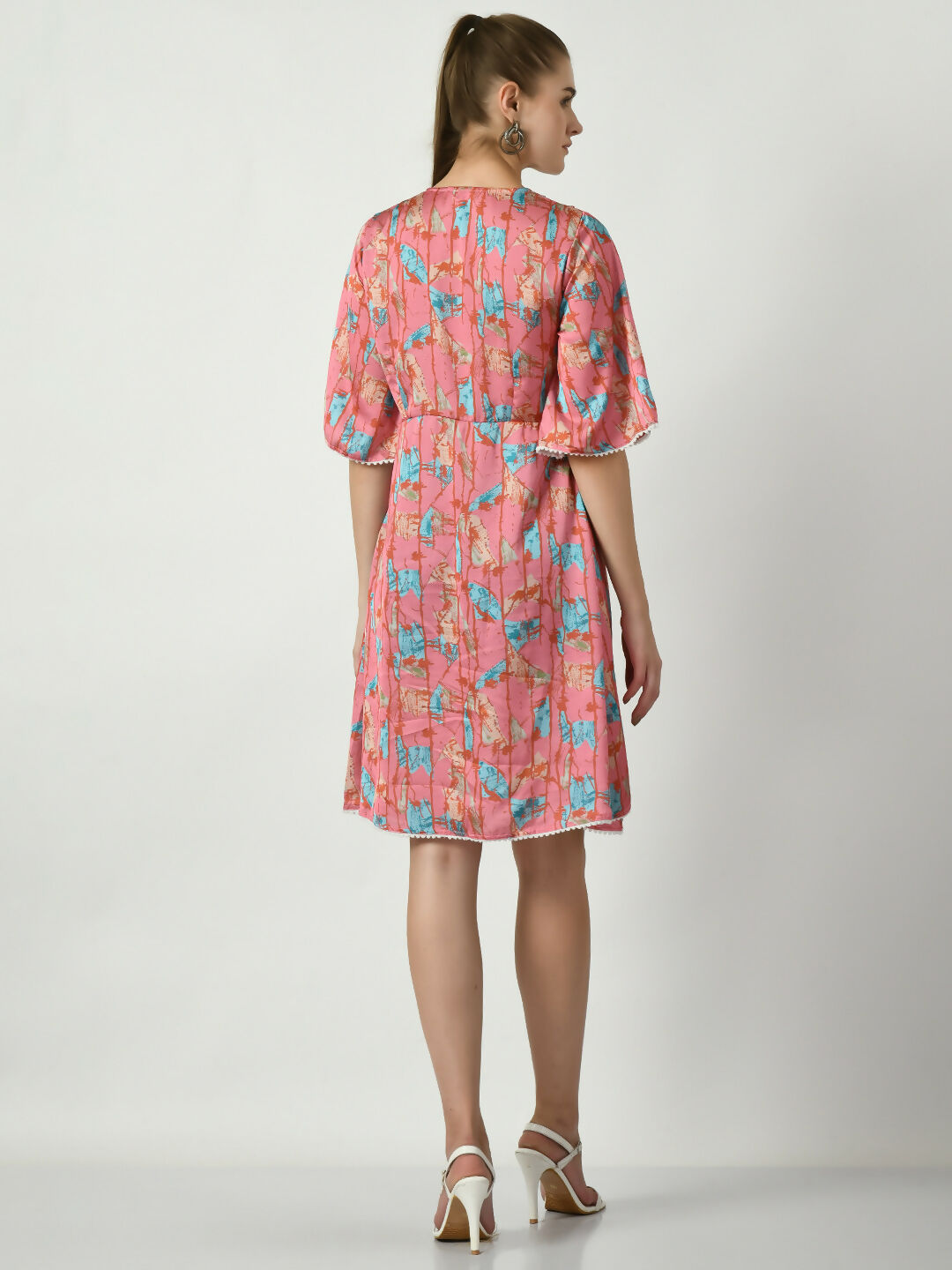 Myshka Women's Pink Printed Dress
