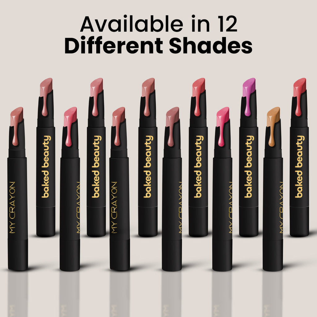 Baked Beauty My Crayon Forget Me Not Super Matte Lip Cream Lipsticks (Set of 3)