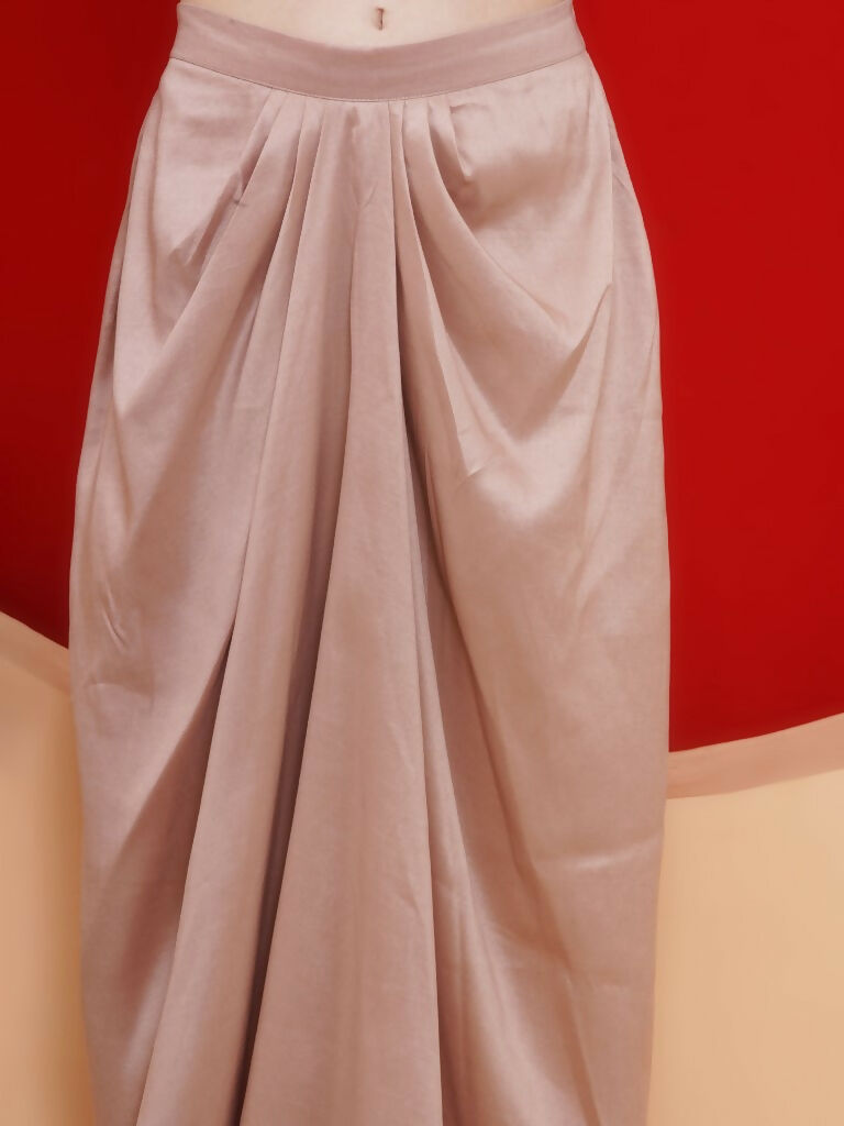 Joban Fashion Purple and Rose Gold Skirt set with Cape