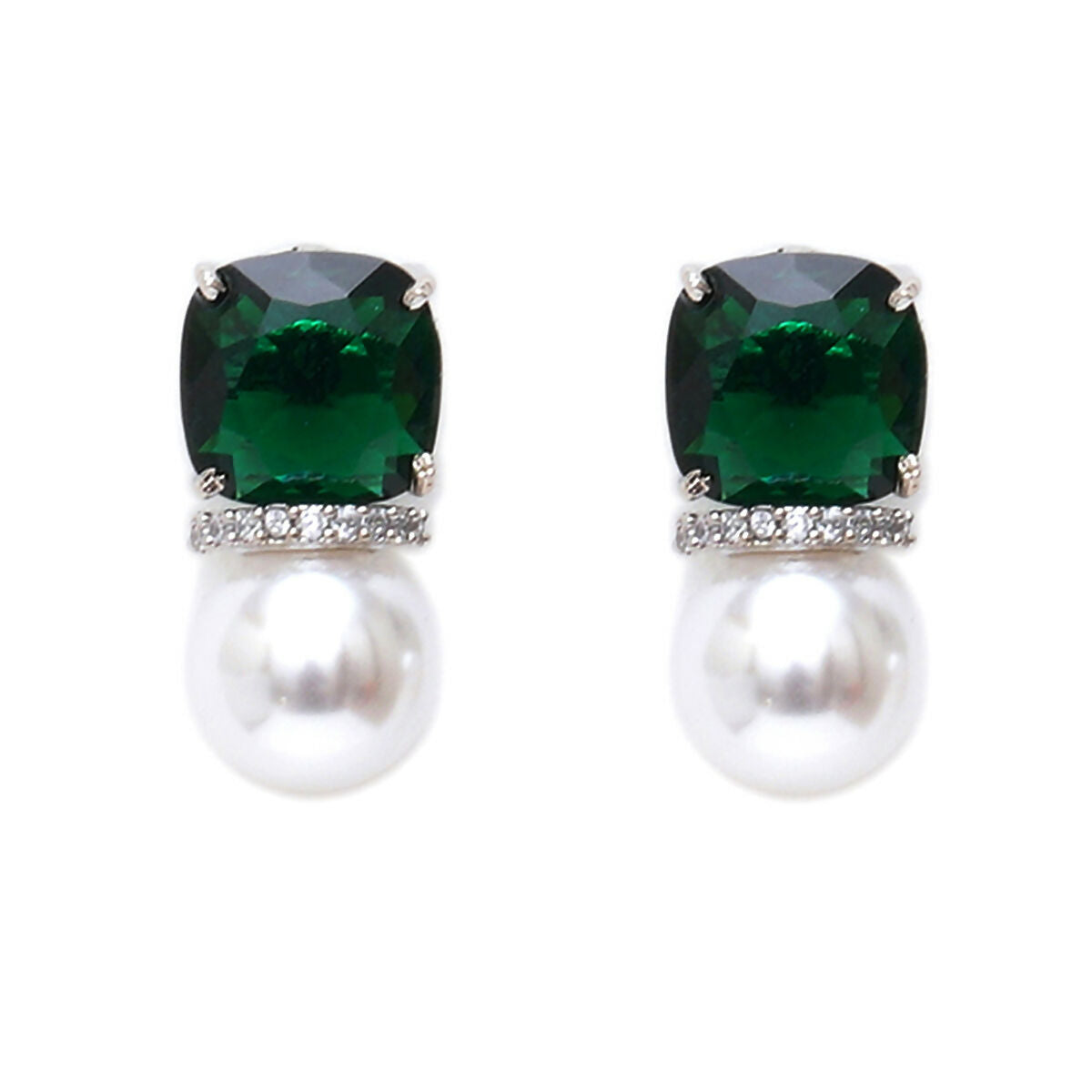 Jade Pearl Studs- Ruby Raang