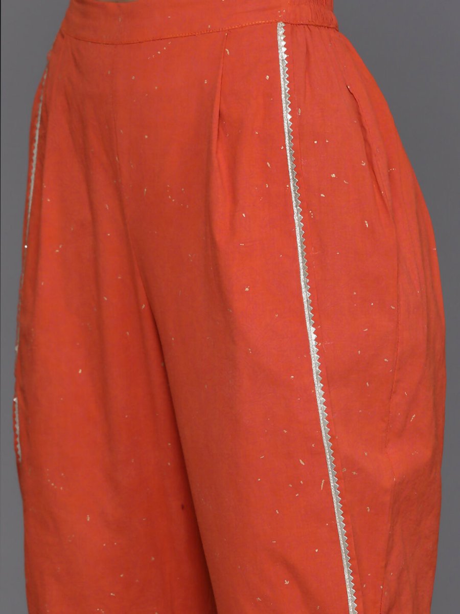 Ahalyaa Women's Traditional Wear Co-ods - Orange