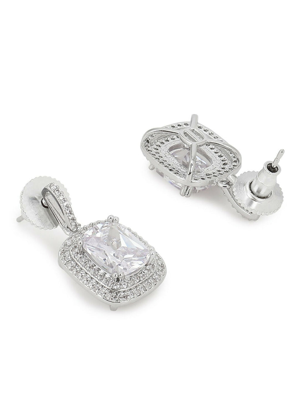 Silver Earrings- Ruby Raang