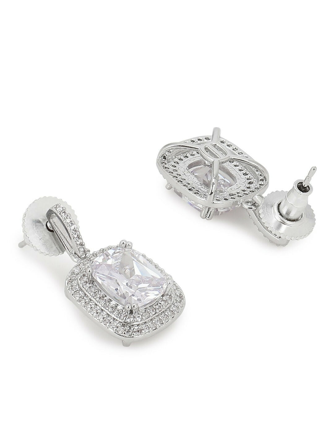 Silver Earrings- Ruby Raang