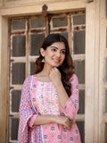 Yufta Floral Embroidered Regular Pure Cotton Kurta with Trousers & With Dupatta