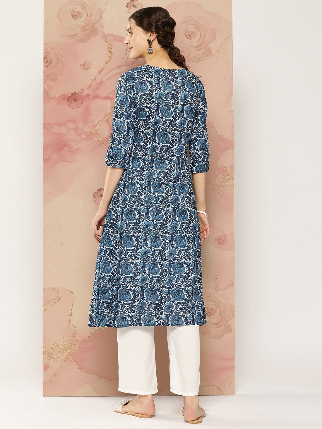 Yufta Floral Printed Kurta
