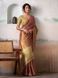 Shree Shyam Fashion Tissue Silk Pruple Saree
