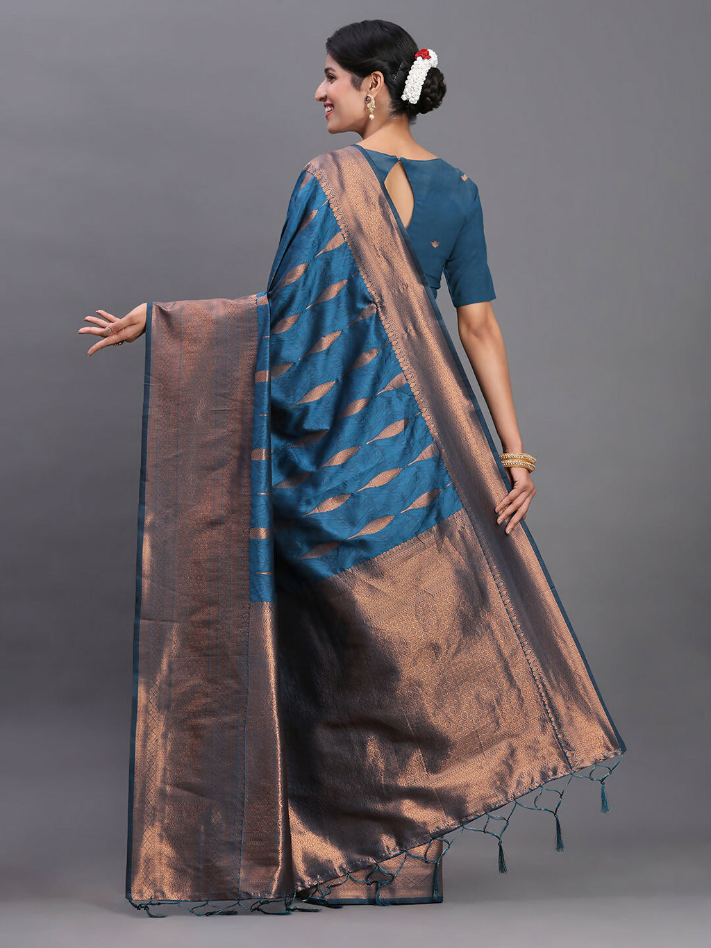 Shree Shyam Fashion Silk Peach Saree