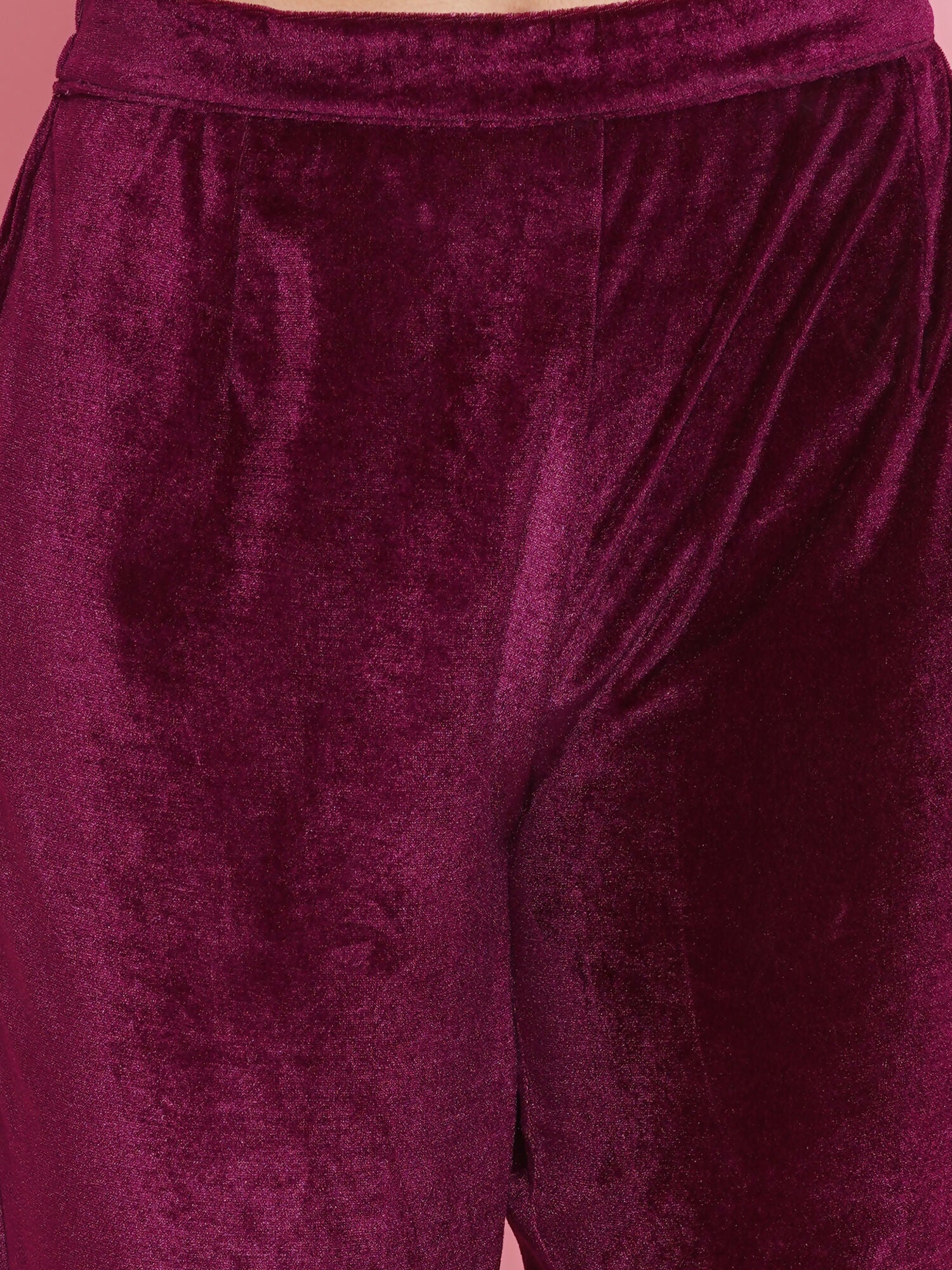 Joban Fashion Wine Drape Kurta and Pant