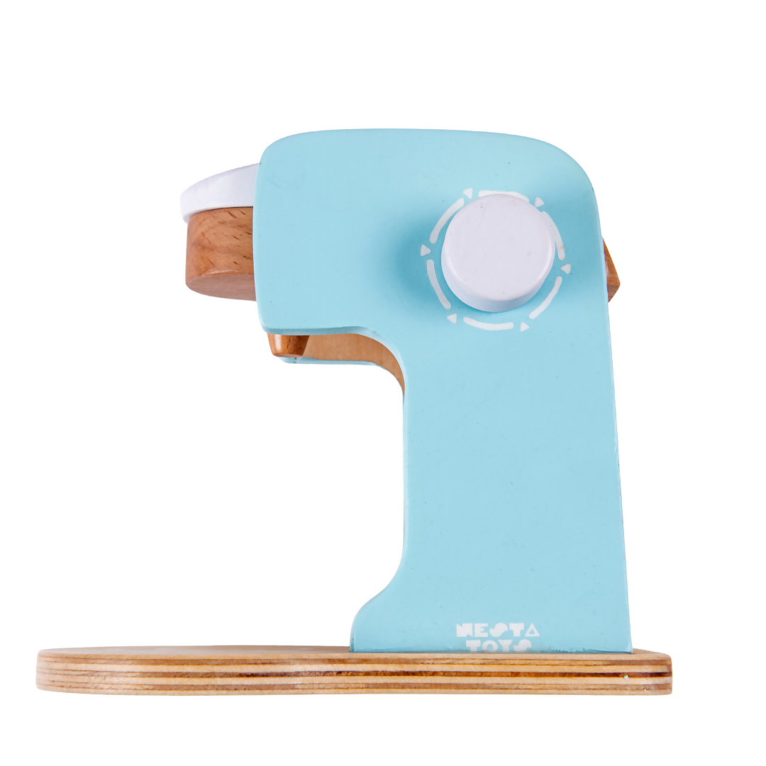 Nesta Toys Wooden Coffee Maker Toy (Blue), Kitchen Cooking Toy, Pretend Play (3+ Years) - 9 Pcs