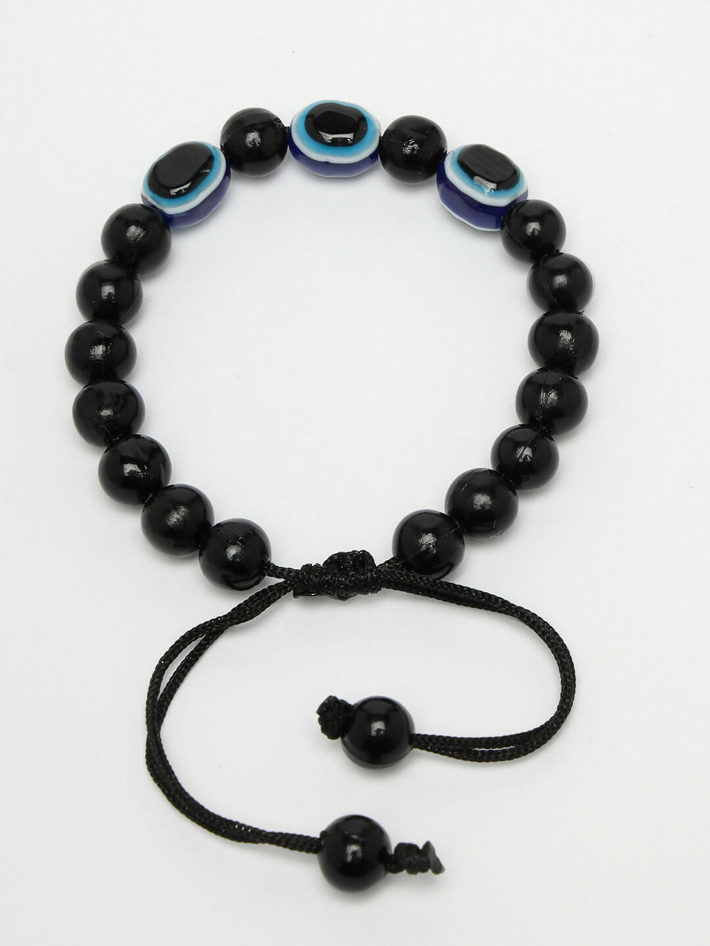 NVR Women & Men Set of 2 Black Evil Eye Rakhi With Roli Chawal