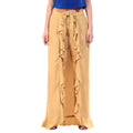 Asmaani Beige Color Plain Ruffle Palazzo