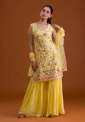 Anaita Yellow Georgette Suit with Embroidered Multi Work
