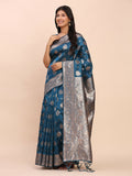 Shree Shyam Fashion Banarasi Silk Teal Blue Saree