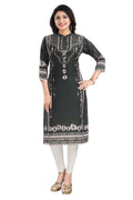 Snehal Creations Opulent Olive Digital Print Masleen Long Kurti Tunic