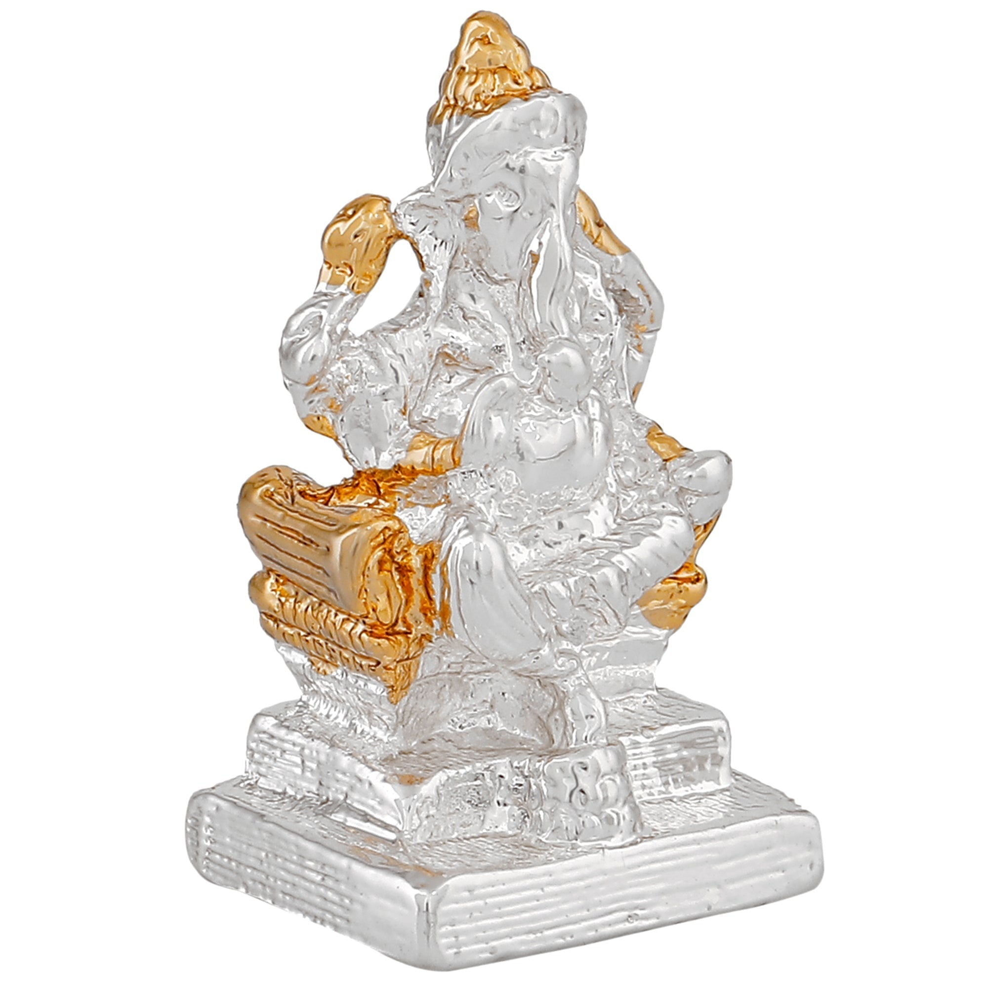 Estele Gold-Polished God of beginnings Lord Ganesha Idol for Gifts & HouseWarming/Home/Office Decors