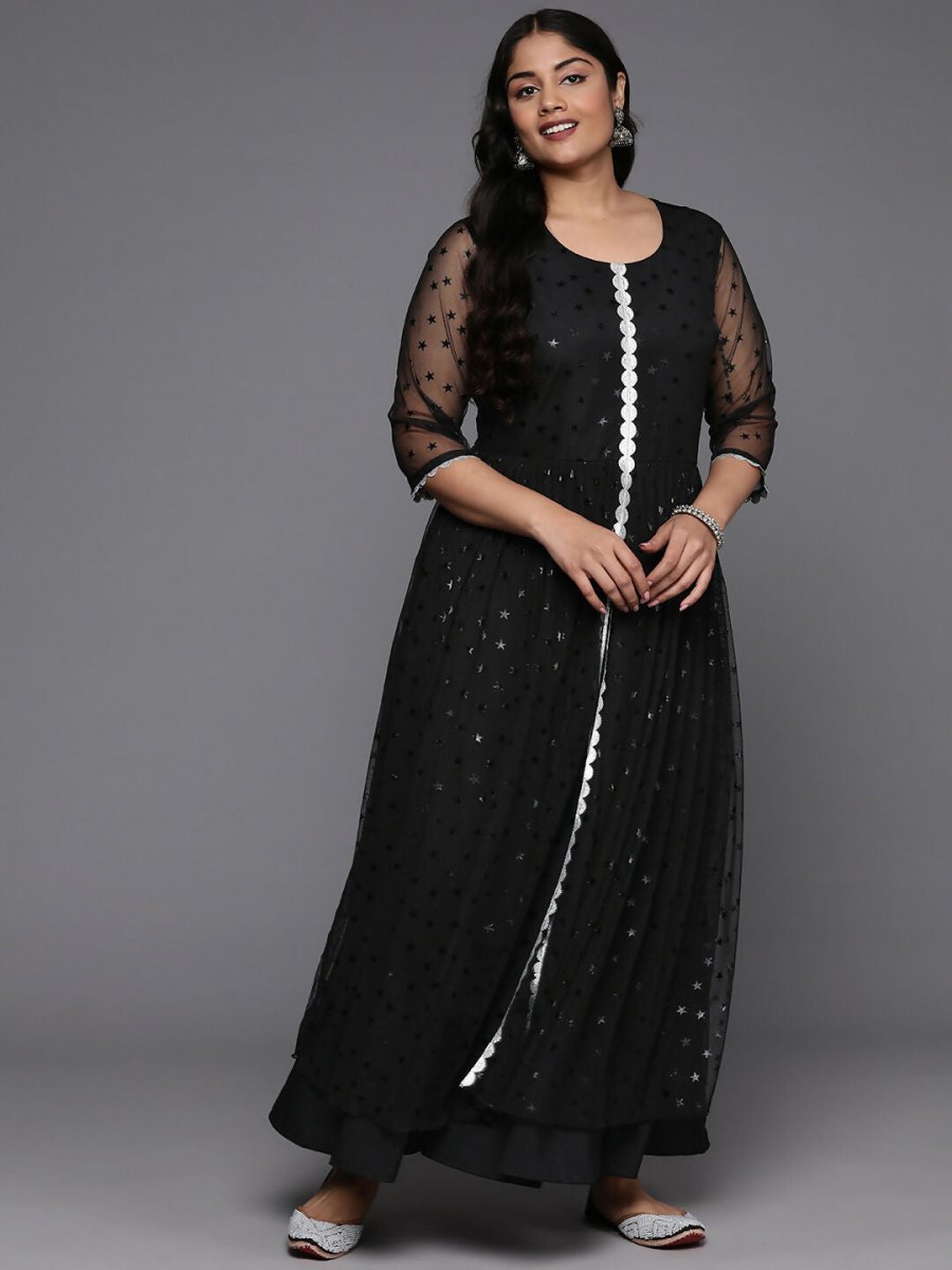 Ahalyaa Women's Traditional wear Kurta Set - Black