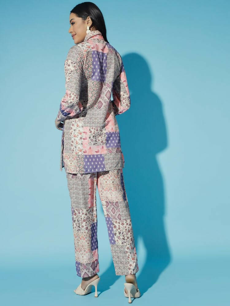 Myshka Women Multi-Printed Bling & Sparkly Co-Ords