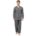 Jainish Men Black & White Checked Night suit