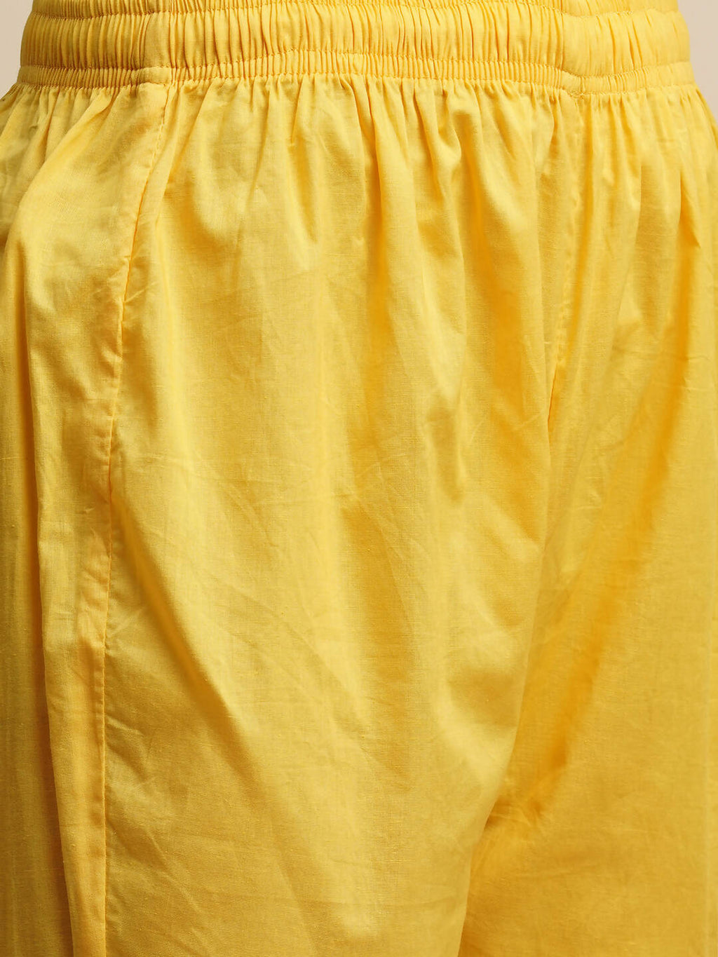 Yellow Pure Cotton Bandhani Printed Naira Cut Kurta And Bottom With Dupatta - Akashara