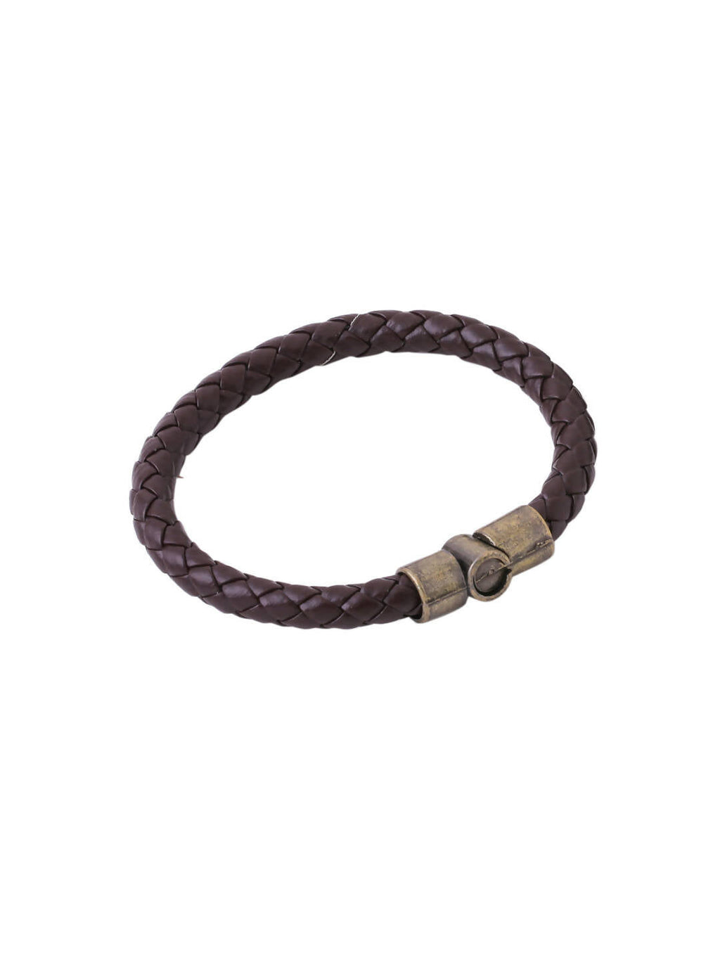 NVR Men's Brown Leather Bracelet