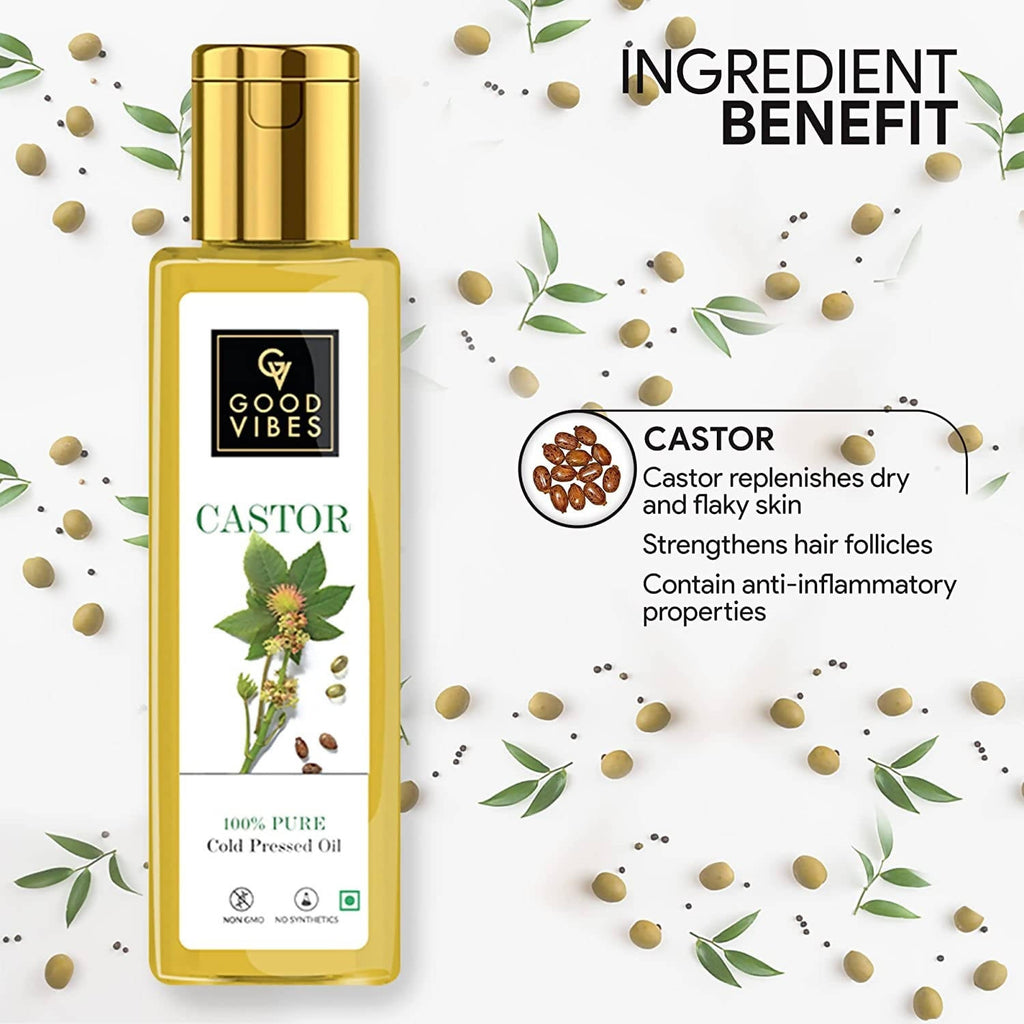Good Vibes Castor 100% Pure Cold Pressed Oil For Hair & Skin