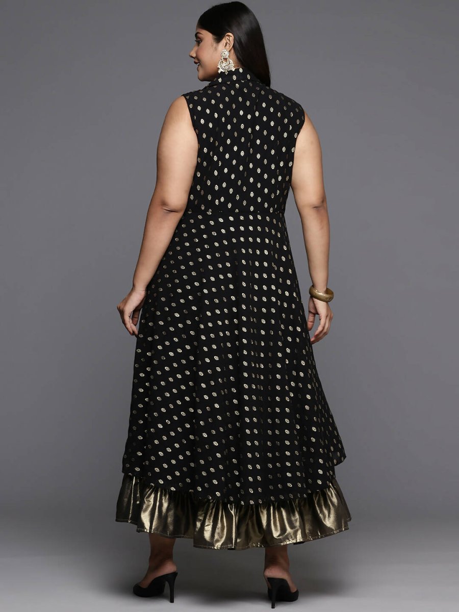 Ahalyaa Women's Traditional wear Ethnic Dress - Black