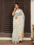 Shree Shyam Fashion Grey Cotton Saree