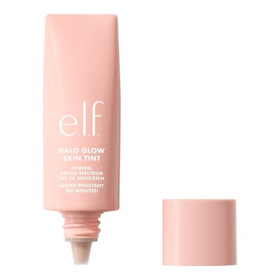 e.l.f. Halo Glow Skin Tint Foundation Mineral SPF 50 8 Medium Neutral 1 fl oz - Missing Box