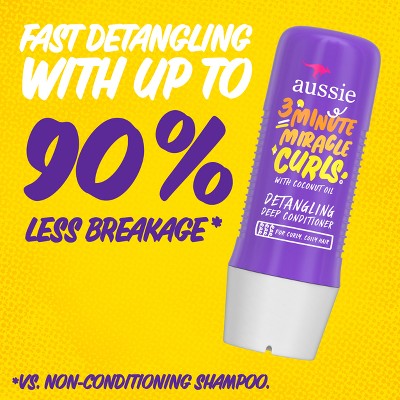 Aussie 3 Minutes Miracle Curls Detangling Deep Conditioner  8 fl oz - New