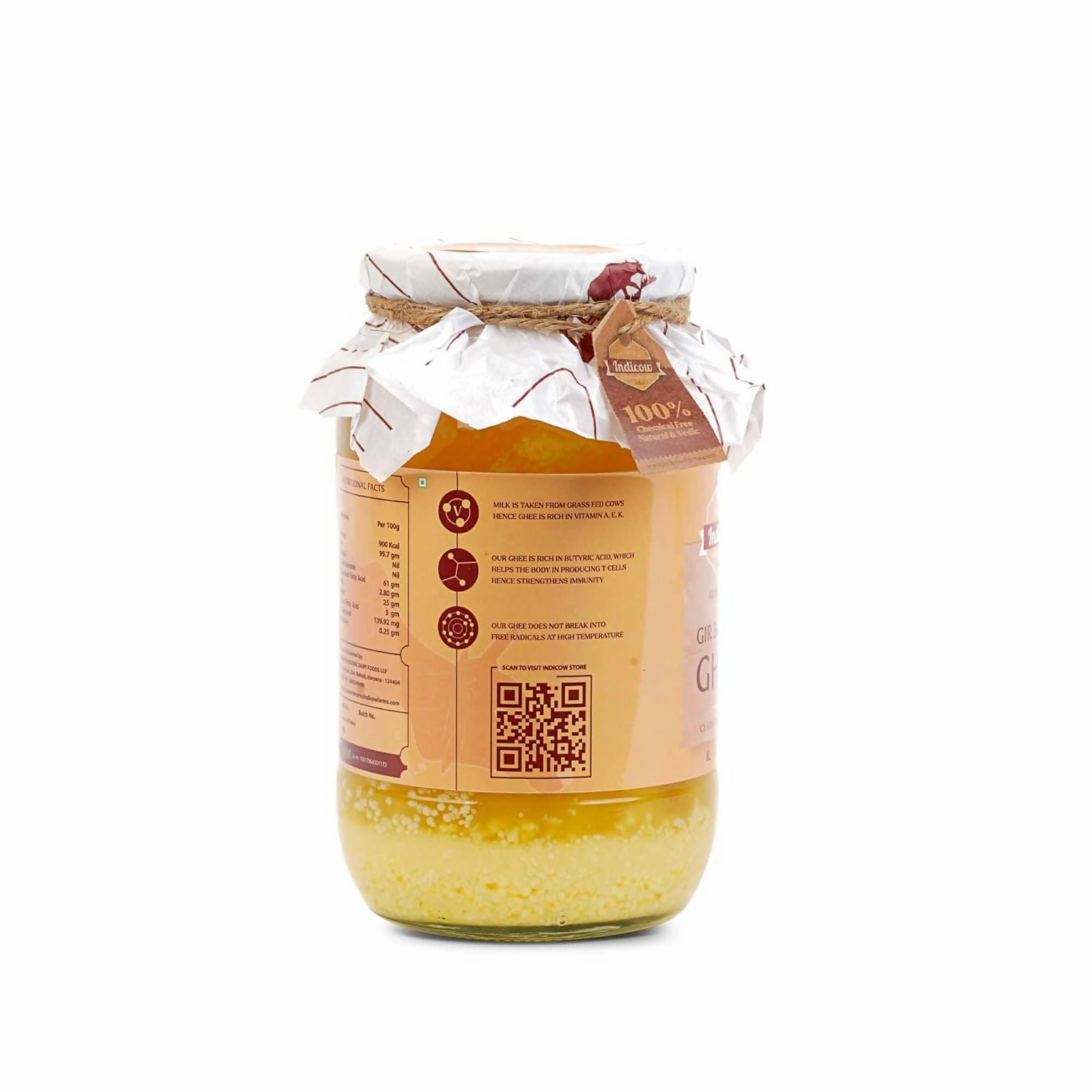 Indicow Foods Pure Authentic A2 Gir Cow Ghee