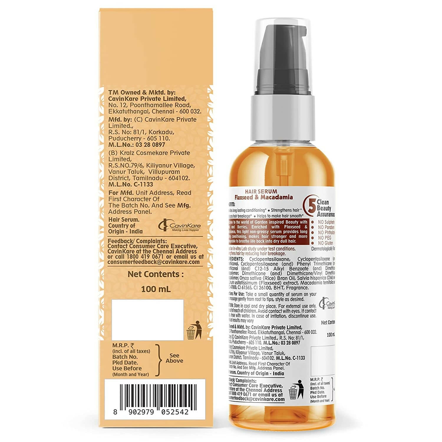 Buds & Berries Hair Serum with Flaxseed and Macadamia