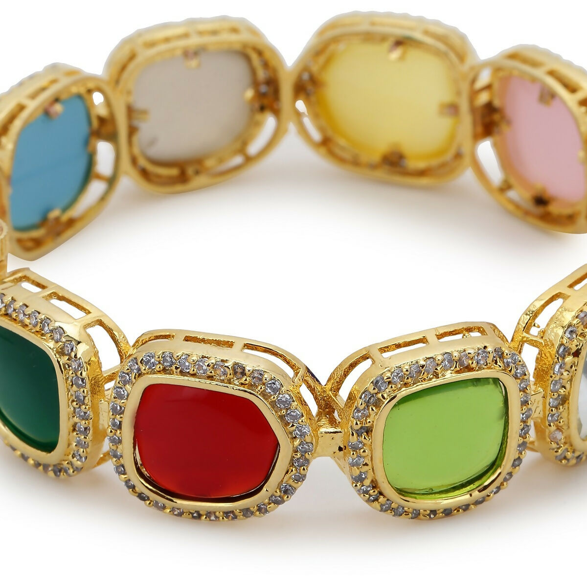 Navratan Bangle- Ruby Raang