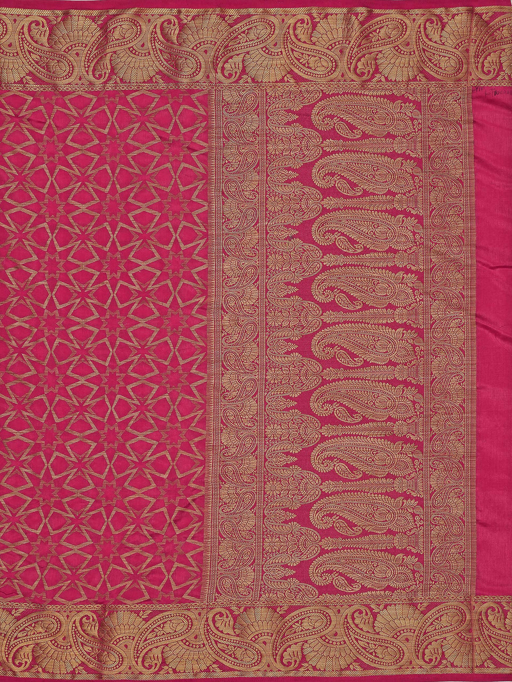Mimosa Women's Pink Patola Art Silk Saree