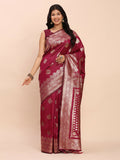 Shree Shyam Fashion Banarasi Silk Magenta Saree