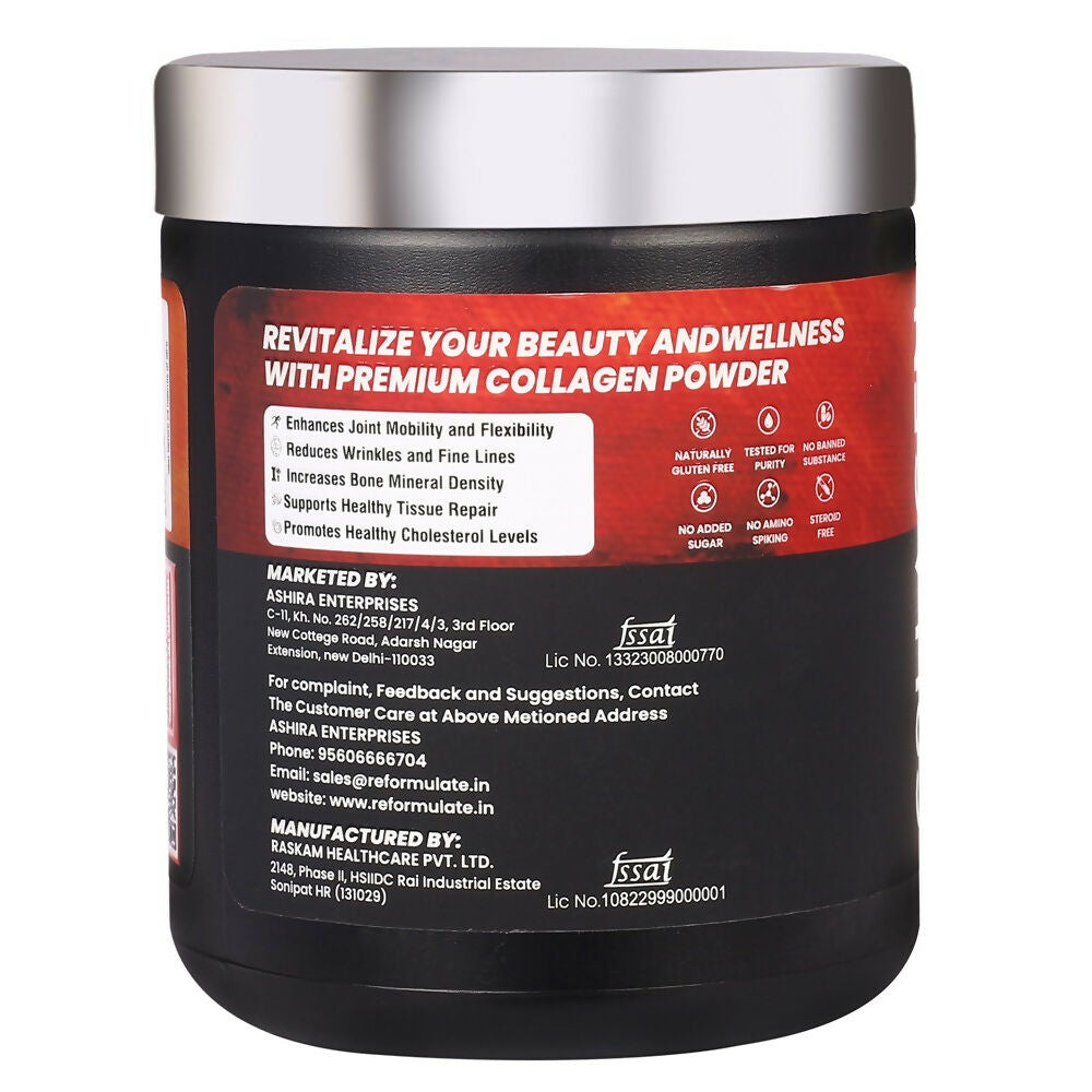 Reformulate Colla Gen Powder Peptides With Hadjod & Vitamin D3 I Joint Health I Boosts Muscle Strength I Beautifies Skin & Hair I Orange