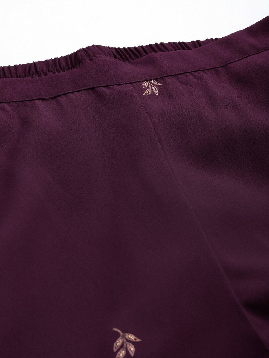 Ahalyaa Women's Traditional Wear Co-ords - Burgundy