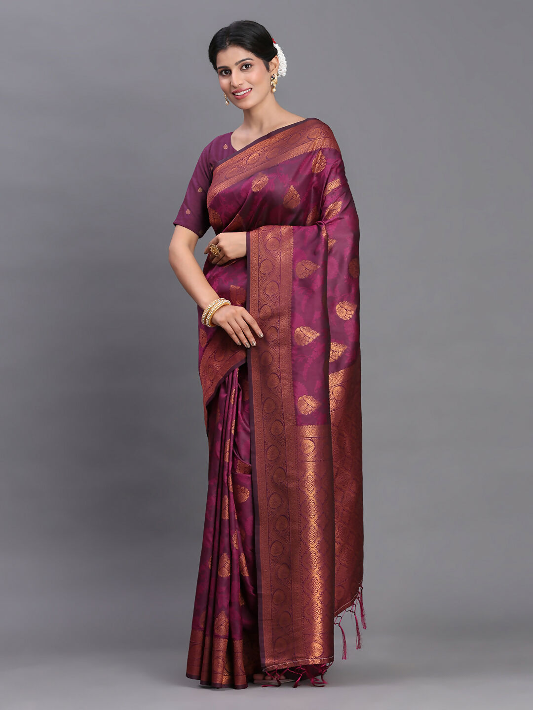 Shree Shyam Fashion Silk Purple Saree