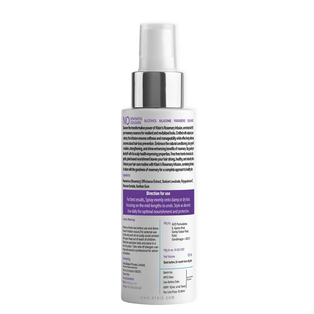 Ktein 100% Plant Based Rosemary Hair Spray