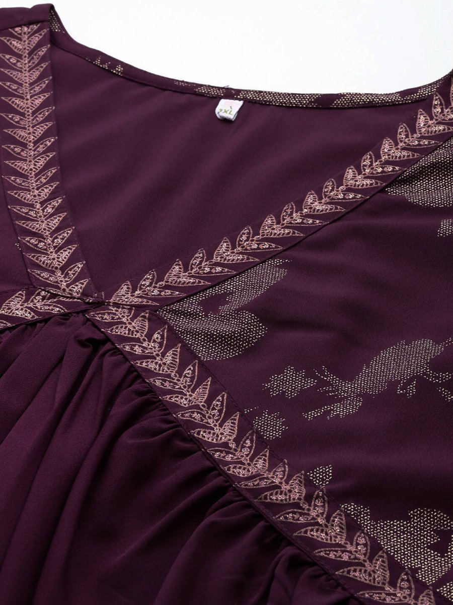 Ahalyaa Women's Traditional Wear Co-ords - Burgundy