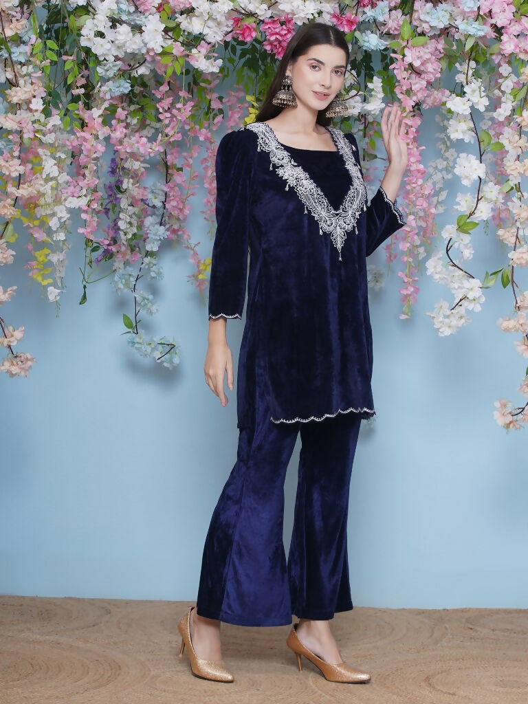 Joban Fashion Navy Blue Coord Set with inner