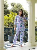 Casual Fashionable Multi Muslin Cotton co-ord set - Manya