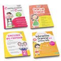 Grade 2 Ultimate English Combo Practice Workbooks Set of 4: Grammar, Writing Skills, Olympiad Prep, and Gear Up English| Ages 7-8 Years