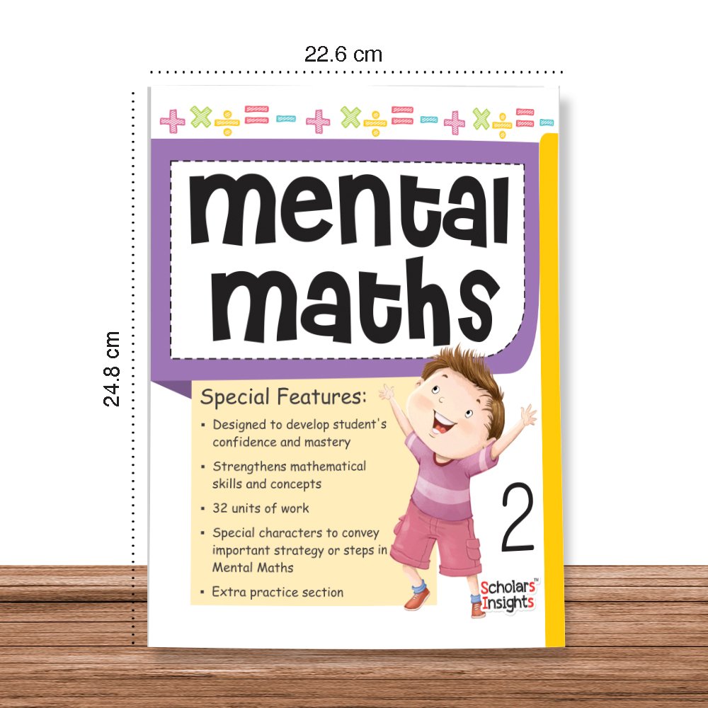 Grade 2 Comprehensive Learning with Mathematics Workbooks Set of 4 Ages 7-8 Years: Gear Up Math, Mental Math, Olympiad, and Challenging Word Problems