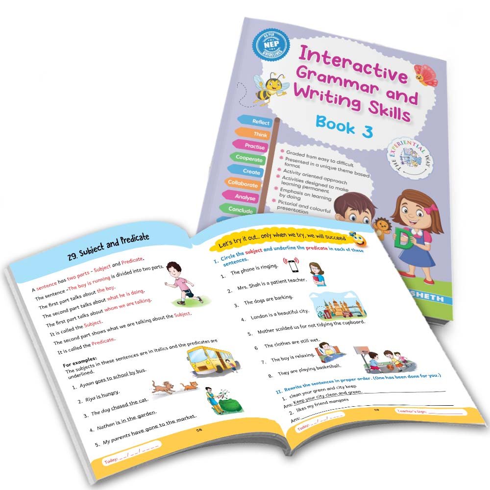 Grade 3 Ultimate English Combo Practice Workbooks Set of 4: Grammar, Writing Skills, Olympiad Prep, and Gear Up English| Ages 8-9 Years