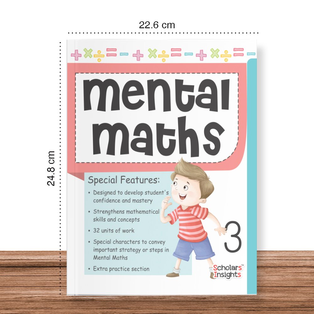Grade 3 Comprehensive Learning with Mathematics Workbooks Set of 4 Ages 8-9 Years: Gear Up Math, Mental Math, Olympiad, and Challenging Word Problems