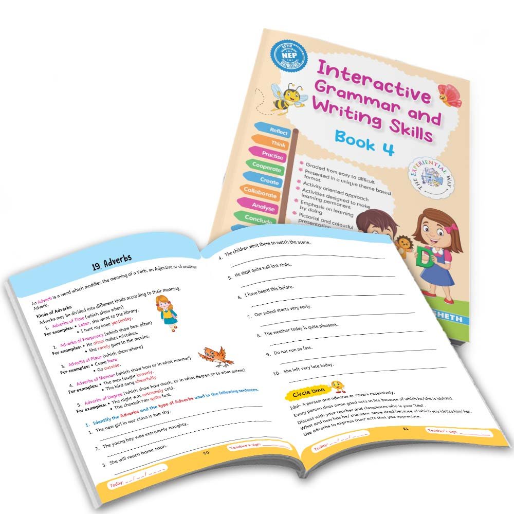 Grade 4 Ultimate English Combo Practice Workbooks Set of 4: NEP Based Interactive Grammar & Writing Skills, Olympiad Prep| Ages 8-10 Years